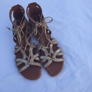 Gentle souls metallic gold gladiators